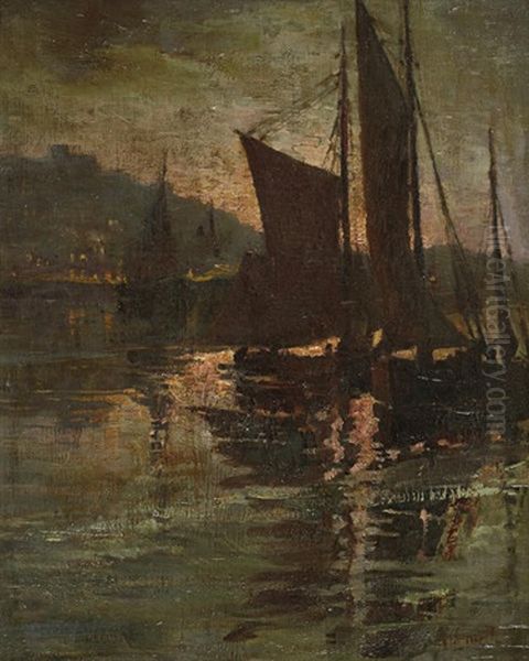 Harbor By Moonlight - view 1