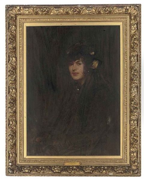 Portrait Of Fedalma In A Black Dress - view 1