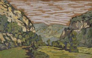 Paysage De Montagne by Eugene Brouillard