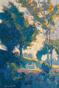 Scene Champetre Dans Un Paysage by Eugene Brouillard