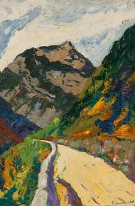Gebirgslandschaft Mit Passstrasse by Eugene Brouillard