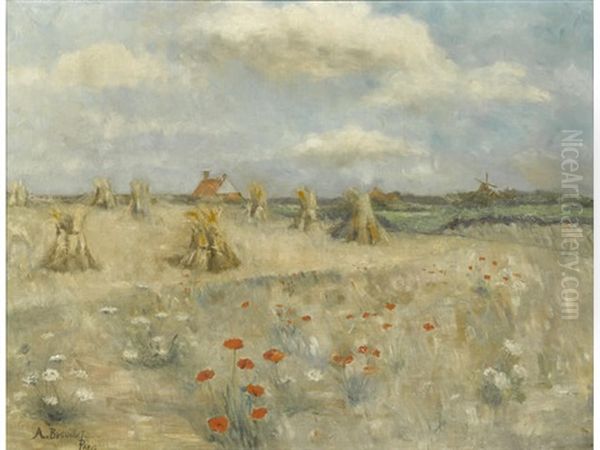 Haystacks In A Field On A Summer's Day - view 1