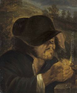 A Peasant Crushing A Louse