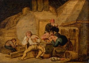 Interieur Mit Bauern Bei Der Vesper by Adriaen Brouwer