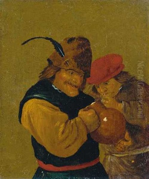 Trinkende Und Rauchende Bauern - view 1