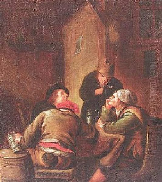 Vier Bauersleute Im Wirtshaus - view 1