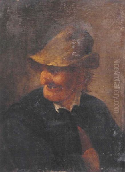 Portrait Of A Peasant Man Wearing A Hat - view 1