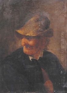Portrait Of A Peasant Man Wearing A Hat by Adriaen Brouwer
