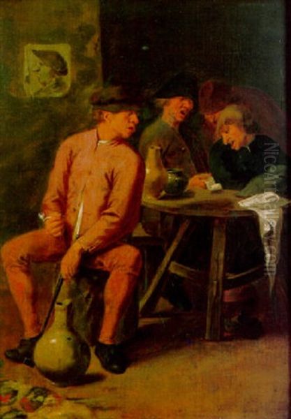 Singers Seated Round A Table In An Interior - view 1