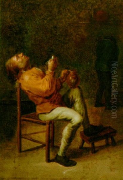 An Interior Scene With A Man Smoking - view 1