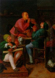 Peasants Smoking In An Interior