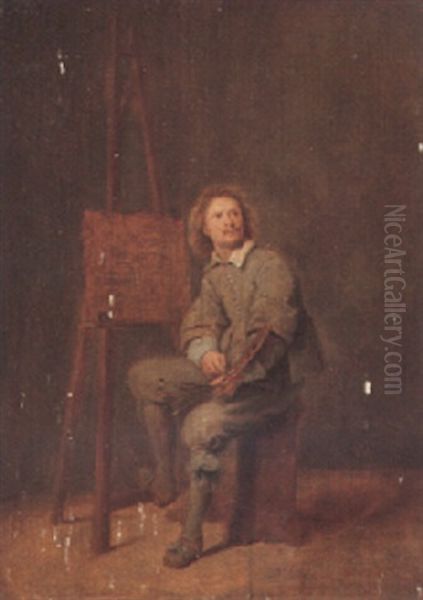 Portrait Of An Artist At His Easel - view 1