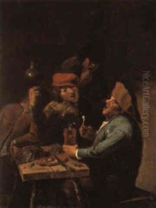 Zechende Bauern by Adriaen Brouwer