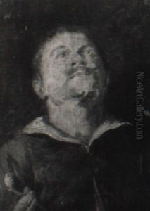 Bildnis Eines Mannes Mit Tonpfeife by Adriaen Brouwer