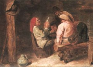 A Group Of Peasants In An Interior