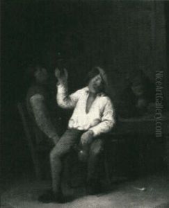 Boors In A Tavern by Adriaen Brouwer