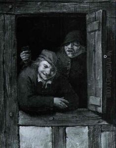 Zwei Bauern Am Fenster