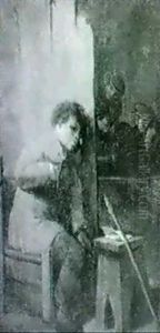 Der Lauscher An Der Wand by Adriaen Brouwer