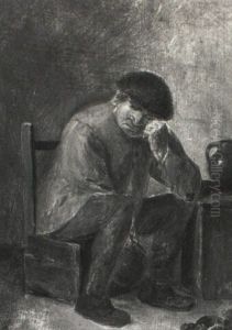 A Boor Sleeping In An Inn by Adriaen Brouwer