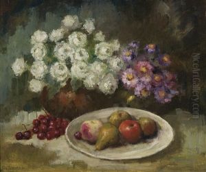 Still Life With Flowers And Fruits Still Life With Flowers And Fruits