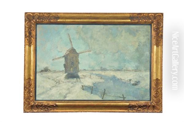 Paisaje Invernal Con Molino - view 1