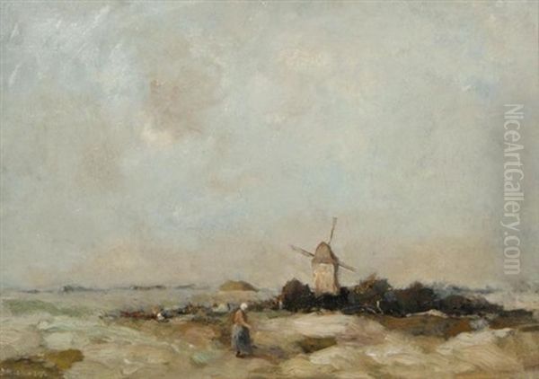 Mill In Landscape With Farmer's Wife - view 1