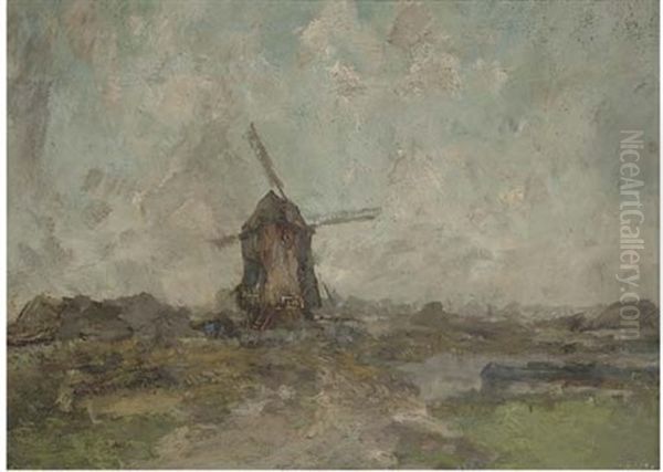 A Windmill In A Landscape - view 1