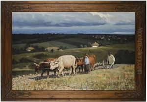 The Ploughmen by Jakov Ivanovich Brovar