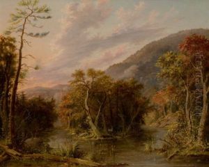 Round Top Mountain From The Shinglekill Falls by Albertus (Del Orient) Browere