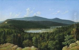Twin Lakes And Catskill Mountain House by Albertus (Del Orient) Browere