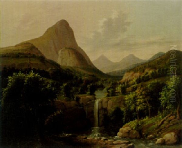Mountain And Falls: California - view 1