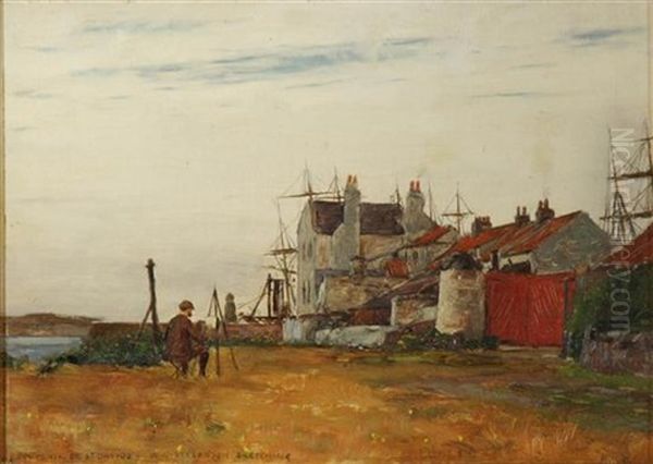 Portrait Of William Grant Stevenson (british 1849-1919) Sketching - view 1