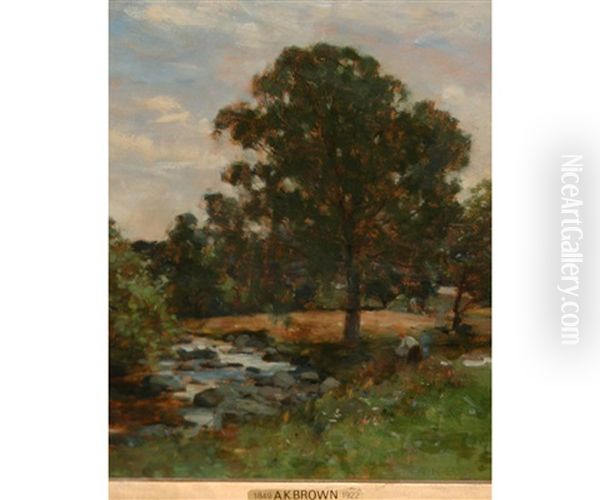 Figure By A Rocky River - view 1