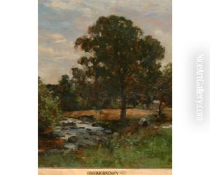 Figure By A Rocky River by Alexander Kellock Brown