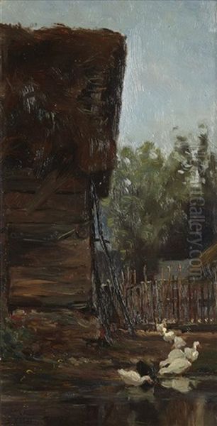 Ducks By A Farm Pond; A Country Path (2 Works) - view 1