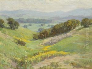 Landscape (wildflowers On Rolling Hills) by Benjamin Chambers Brown