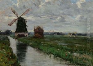 Windmill, Holland by Benjamin Chambers Brown