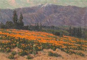 Golden Poppy Field, Pasadena, California by Benjamin Chambers Brown