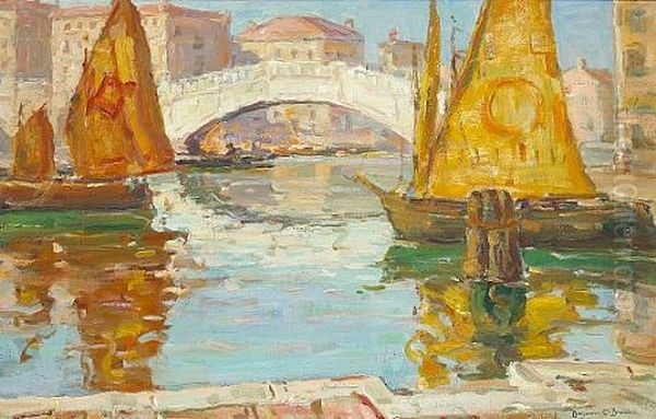 A View Along A Venetian Canal - view 1