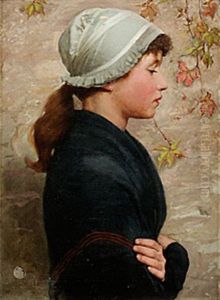 Fiskarflicka - Bretagne by Frederick Brown
