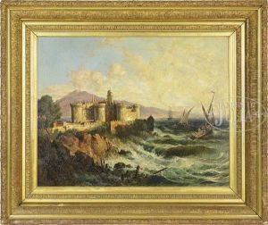 View Of Naples With Castle Nuovo