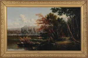 Lake Of Nemi, Near Rome by George Loring Brown