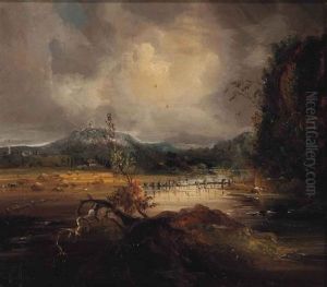 Landscape (harvest Scene) by George Loring Brown