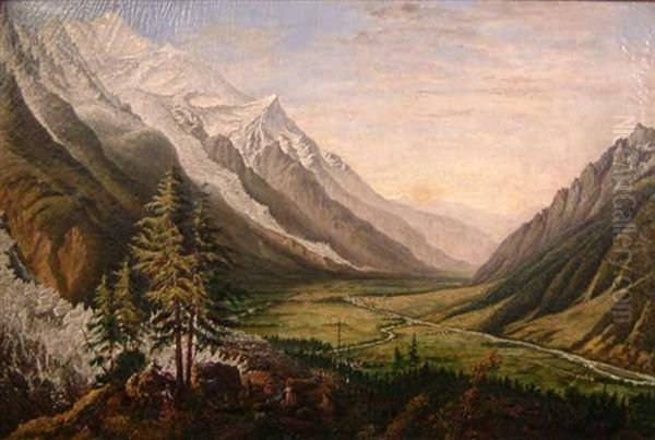 The Valley Of Chamouni And Mont Blanc - view 1