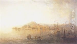 View Of Naples From The Sea by George Loring Brown