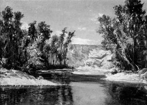 Sand Embankment On The Pemigewasset River At Campton Village, New Hampshire