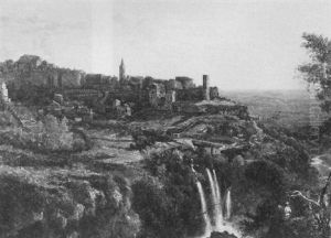 View Of Tivoli At Sunset by George Loring Brown