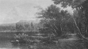 Lake Of Nemi Near Rome, Italy, Morning by George Loring Brown