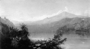 Peasants Beside The River: An Italianate Landscape by George Loring Brown