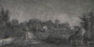 Sunset View At Lexington by George Loring Brown